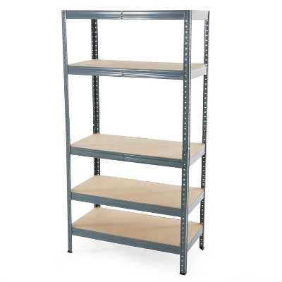 Trestles 36x72" Blue-Gray 5-Tier Adjustable Steel Shelving Unit