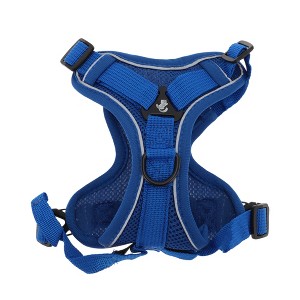 Unique Bargains Cat Harness and Leash with Reflective Strips Large Blue 1 Set - 1 of 4