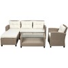 Outdoor, Patio Furniture Sets, 4 Piece Conversation Set Wicker Ratten Sectional Sofa with Seat Cushions - 3 of 4