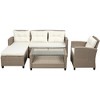 Eden 4 Piece Outdoor Conversation Set All Weather Wicker Sectional Sofa with Seat Cushions Patio Furniture Set-Maison Boucle - image 3 of 4