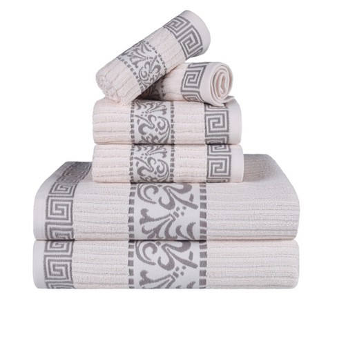 Diamond Border Terry Hand Towel Black/white - Threshold™ : Target