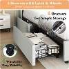 AMERLIFE Bed Frame with 4 Storage Drawers and Bookcase Headboard - 4 of 4