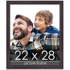 PosterPalooza | Textured Brown Picture Frame - UV Acrylic, Foam Board Backing, Hanging Hardware - 2 of 4