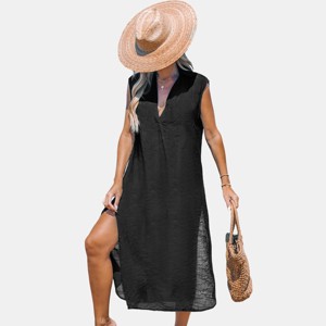 Women's Beach Cover-Up Sleeveless Midi Dress - Cupshe - 1 of 4