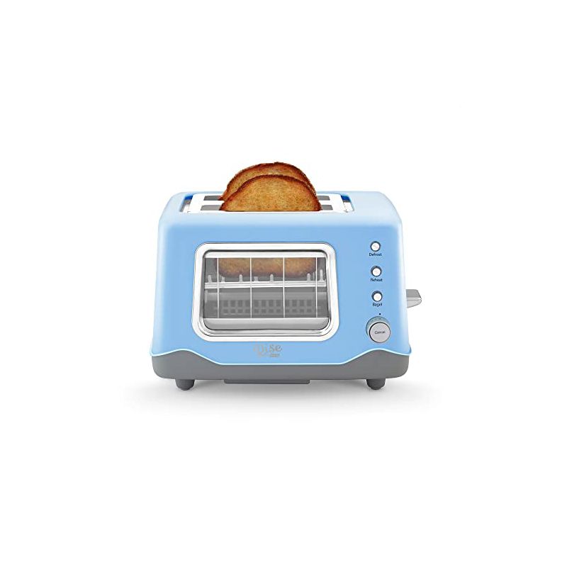 Rise by Dash Metal Blue 2 slot Toaster, 1 of 2