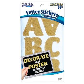 Pacon® Self-adhesive Letters, Gold Dazzle, Puffy Font, 4, 78 Per Pack, 2  Packs : Target