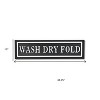 HomeRoots 10" X 36" Black And White Wash Dry Fold Metal Wall Decor - 3 of 4