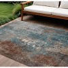 HomeRoots 9' X 12' Rust And Teal Blue Abstract Washable Indoor Outdoor Area Rug - 2 of 4