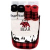 Hudson Baby Infant Boy Cotton Bib and Sock Set, Baby Bear Plaid - 2 of 4