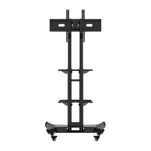 Vynxaria FANCO Universal Swivel TV Stand for 32¨C80 inch TVs, Height Adjustable Table Top TV Stand Mount with Tilt, Max VESA 600x400mm (Black) - 1 of 4