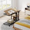 Tribesigns Height Adjustable End Table, C-Type Side Table with Wheels - 4 of 4