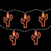 Northlight LED Cactus Patio Light Set - Orange - 4' Clear Wire - 10ct - 3 of 4