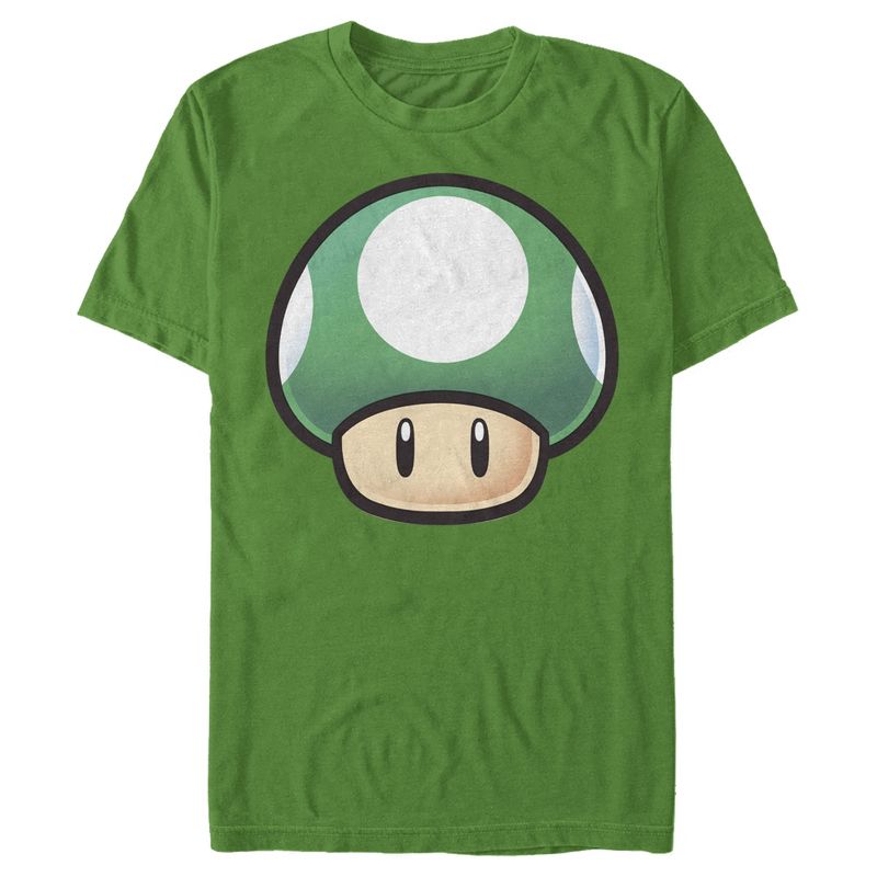 Men's Nintendo 1-Up Mushroom Portrait T-Shirt, 1 of 5
