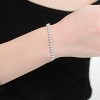 Guili Sterling Silver Heart Shaped Clear Cubic Zirconia Tennis Bracelet, Stunning Design with Sparkling Stones for a Romantic, Elegant Look - 3 of 3