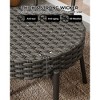 3 Piece Wicker Patio Bistro Furniture Set, Outdoor Dining Chairs, Includes 2 Rattan Chairs and Tempered Glass Table, All Weather Patio Bistro Set - 4 of 4