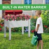 Infurnic Planters, Tall Raised Garden Bed with Wheels and Drain Holes, Portable Planter Box for Patio Balcony Backyard, White, 30.04"*17.72"*28.9" - 3 of 4