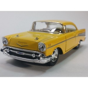 KiNSMART 1957 Chevy Bel Air Coupe 1:40 Scale 5" Die Cast Metal Classic Toy Car (Yellow) - 1 of 4