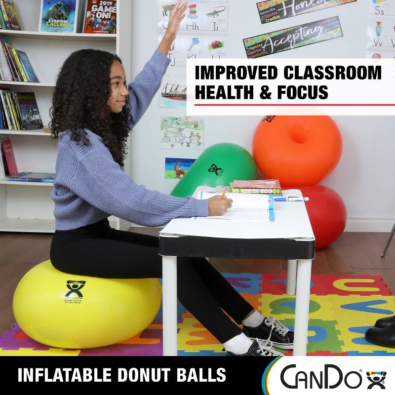 CanDo Donut Exercise, Workout, Core Training, Swiss Stability Ball for Yoga, Pilates and Balance Training in Gym, Office or Classroom, 2 of 7
