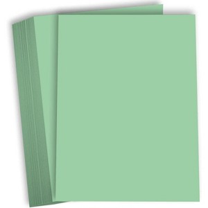Hamilco Colored Cardstock Scrapbook Paper Vellum 67lb cover 8.5" x 11" Card Stock - 50 Sheets (Green) - 1 of 4