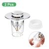 Unique Bargains Stainless Steel Anti-Backflow Bathroom with Protective Cover Drain Stoppers - 3 of 4