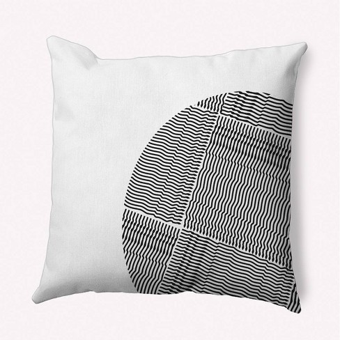 Large Modern Sofa Pillow Covers, Black and White Pattern