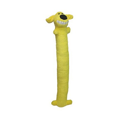 Multipet 66126 Loofa Plush Dog Toy, 24", Yellow
