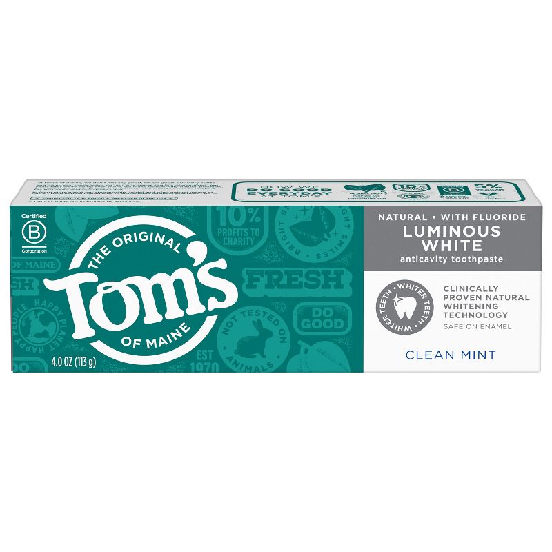 Tom's of Maine Luminous White Anti-Cavity Toothpaste - 4oz, 3 of 10