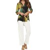 Women's Abstract Rolled Sleeve Tunic Top - Jostar - image 4 of 4