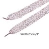 INSPIRE CHIC Leopard Ribbon Pattern Flat Wide Lace Shoelaces for Sneakers 1 Pair - 3 of 4