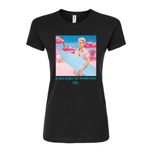 Women's - Barbie - Ken My Job Is Beach Fitted Graphic T-Shirt - 1 of 2