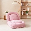 GlasFlength Accent Chairs Modern Lounge Chair with Streamlined Comfort for Living Room or Reading Nook, Pink,63”*32.68”*29.92" - 3 of 4