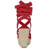 Allegra K Women's Espadrilles Platform Heels Lace Up Wedge Sandals - 4 of 4