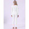 INSPIRE CHIC Women's Thermal Underwear Sets Long Sleeve Shirt with Leggings Cold Winter Base Layer Pajamas Set - 4 of 4