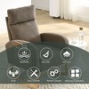 Modern Nursery Rocking Chair, Upholstered Glider Rocker with Side Pocket, Teddy Fabric Accent Armchair, Comfy Reading Chair for Living Room Bedroom - 3 of 4