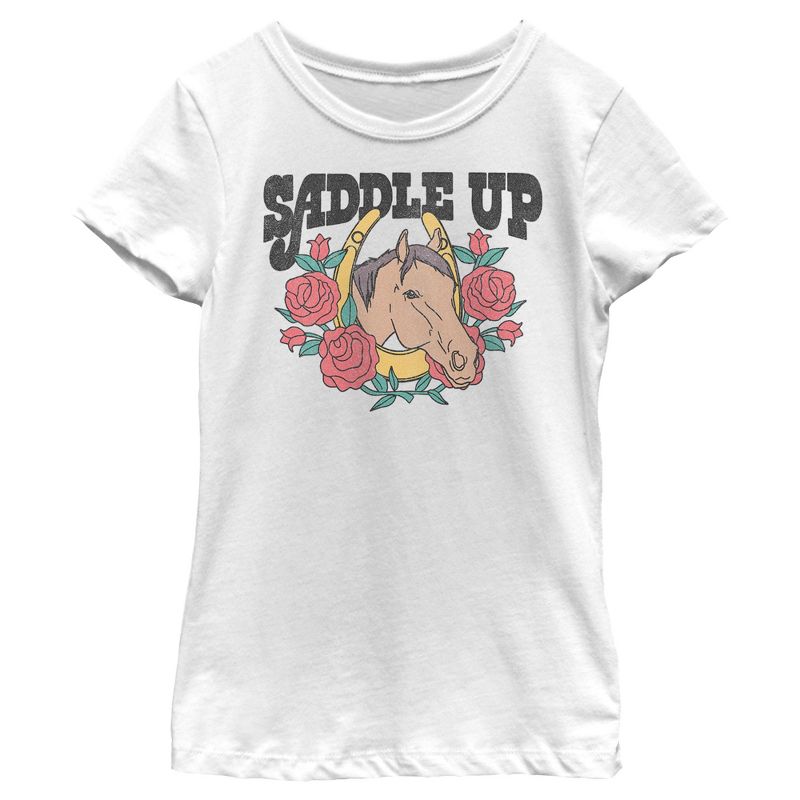 Girl's Lost Gods Saddle Up Horse T-Shirt, 1 of 5