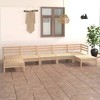 vidaXL 7-Piece Solid Pinewood Patio Lounge Set - Outdoor/Indoor Modular Sofa - Timeless Rustic Pallet Design - Weather-Resistant Garden Furniture - 2 of 4