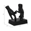 Modern Aluminum Hand Sculptures - Contemporary Minimalist Metal Tabletop Decor for Home, Office, Living Room, Bedroom & Workspace - 10" Black - 2 of 4