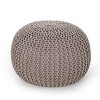 Nahunta Modern Knitted Cotton Round Pouf - Christopher Knight Home - 2 of 4