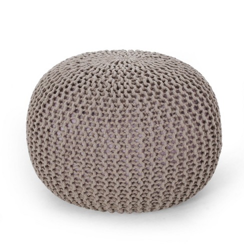 Knitted pouf sale ottoman target