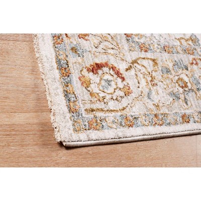 Multi-Color Synthetic 3'x5' Stain-Resistant Area Rug