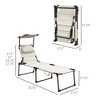 TiramisuBest Set of 2 Folding Chaise Lounges with 6-Position Reclining Back, Breathable Mesh Seat & Headrest for Pool/Beach/Yard/Patio (Green) - 3 of 4