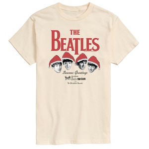 Men's - The Beatles - Season's Greetings Christmas Records Short Sleeve Graphic T-Shirt - 1 of 4