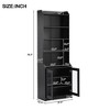 78.3" Tall Cabinet with Acrylic Board Door, Versatile Sideboard, Contemporary Bookshelf with Adjustable Shelves for Living Room - 4 of 4