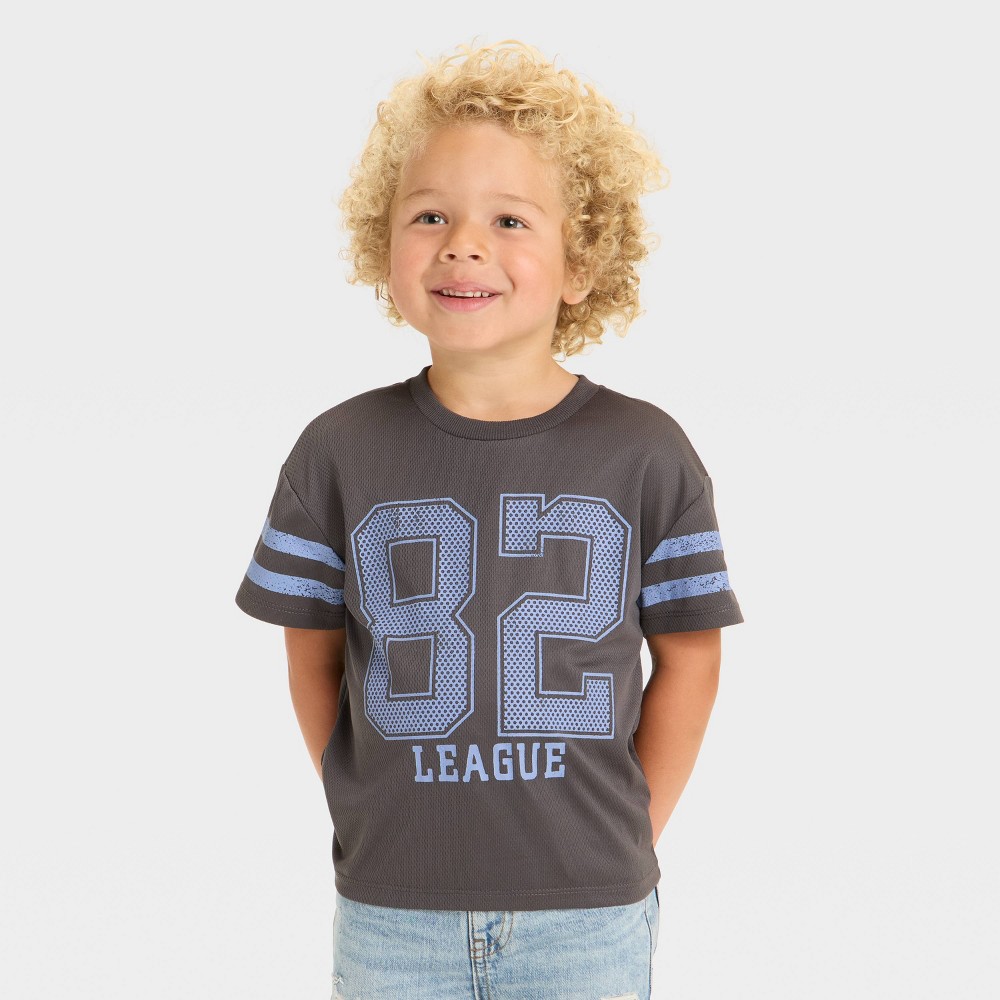 Grayson Mini Toddler Boys' Mesh Jersey T-Shirt - Gray 5T