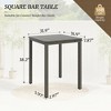 Arceso Outdoor Bar Table, 32" Square Patio Bar Height Counter Pub Table, Waterproof Aluminum Top, Weather Resistant, Balcony, Yard - 3 of 4