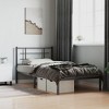 vidaXL Metal Bed Frame with Headboard Black 39.4 in.x78.7 in. - 3 of 4
