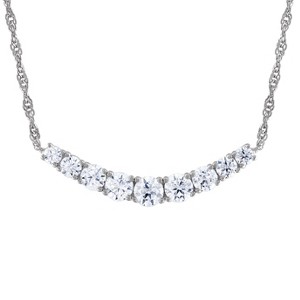 White Lotus Sterling Silver Lab Created Moissanite Necklace - 1 of 2