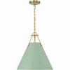 Crystorama Lighting Xavier 3 - Light Pendant in  Vibrant Gold/Green - 3 of 4