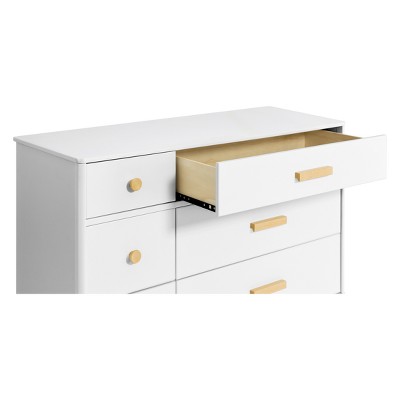 Lolly 6-Drawer Double Dresser in White and Natural