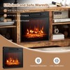 Tangkula 58" TV Stand w/18" Electric Fireplace Heater, Adjustable Shelves, Remote Control - 4 of 4